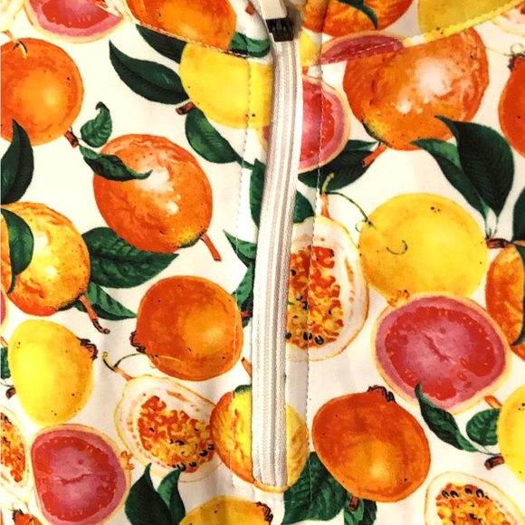 One of a kind Happy top Women Colourful joyful fruit stretchy top large fun fun - Picture 7 of 9